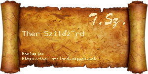 Ther Szilárd névjegykártya