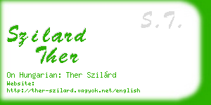szilard ther business card